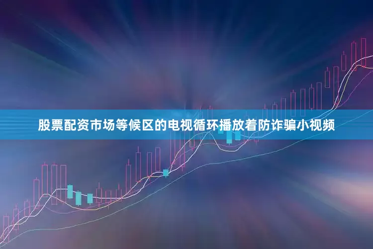 股票配资市场等候区的电视循环播放着防诈骗小视频